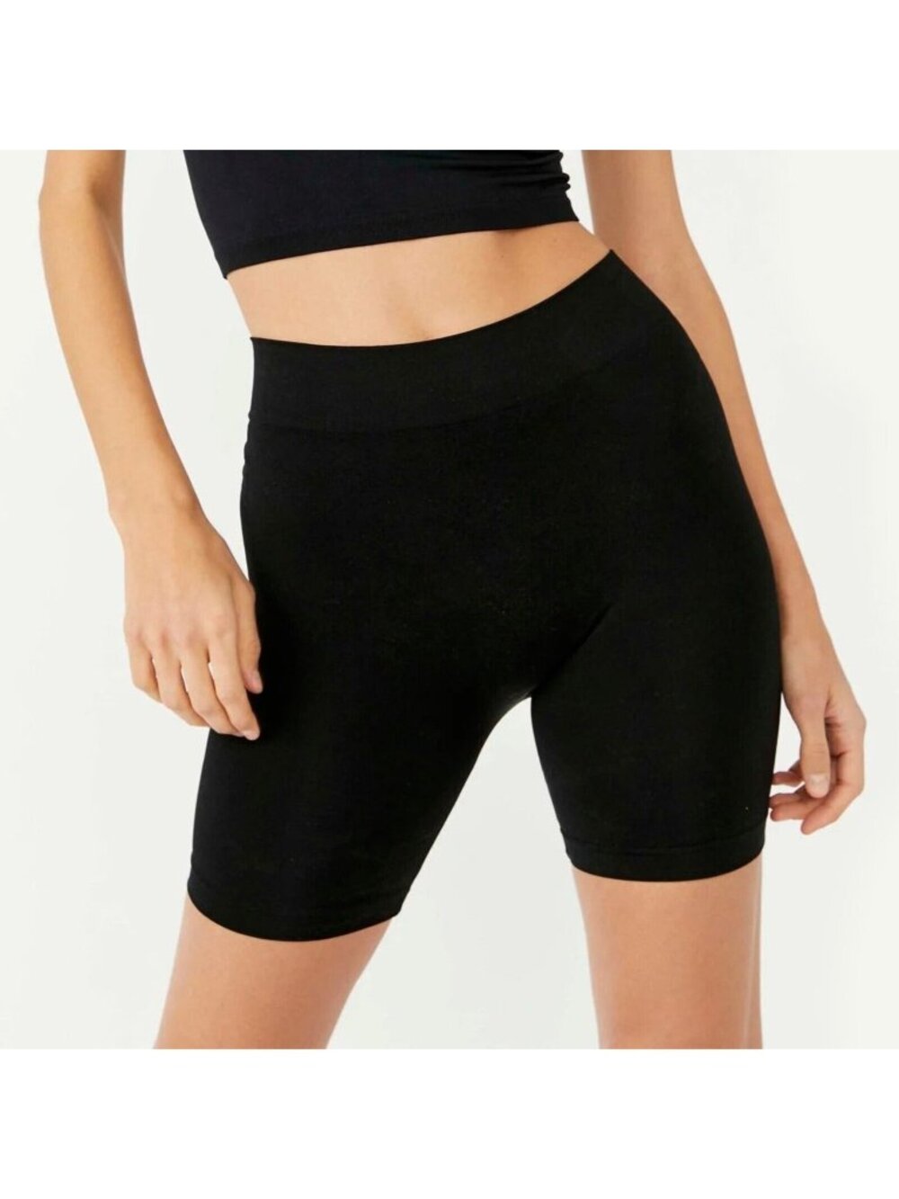 Free People Seamless Bike Shorts Black ‎ Womens Shorts Size XS-S Model OB991029